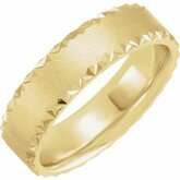 52087 / Sterling Silver / 4 / 6 Mm / Poliert / Scalloped Edge Comfort-Fit Satin Finished Band