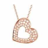 1/4 CTW Diamond Heart 18" Necklace