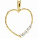 1/5 CTW Journey Diamond Heart Pendant