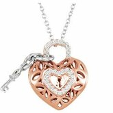 1/6 CTW Diamond Heart 18" Necklace