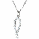 1/8 CTW Diamond Angel Wing Necklace