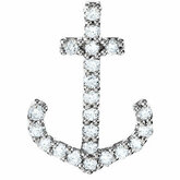 1/8 CTW Diamond & Platinum Anchor Necklace