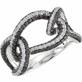 1 5/8 CTW Black & White Diamond Ring