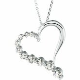 1 CTW Diamond Heart Journey Necklace