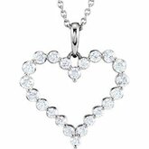 1 CTW Diamond Heart Necklace