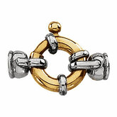 21mm Two-Tone Spring Ring with End Caps