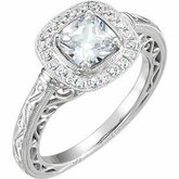 651859 / Engagement Ring / Semi-Set / 14K White / Oval / 7X5 Mm / Poliert / 1 / 5 Ctw Diamond Semi-Mount Engagement Ring