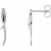 86672 / Sterling Silver / PAIR / Poliert / Freeform Earring With Back