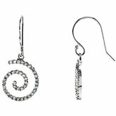3/8 CTW Diamond Spiral Earrings