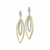 3/8 CTW Two Tone Diamond Fashion Earrings