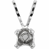 4-Prong Solitaire Snap-Set Pendant for Round Stone