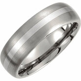 7.0mm Titanium Band with Sterling Inlay