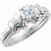 Accented Engagement Ring Mounting, Base or Band