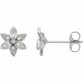 Accented Flower Earrings
