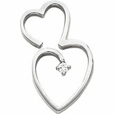 Accented Heart Chain Slide Mounting