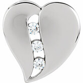 Accented Heart Pendant Slide Mounting
