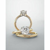 Accented Solitaire Engagement Ring