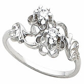 Antique-Style Flower Design Ring