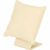 Beige Leatherette Pillow with Stand