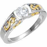 Cathedral Engagement Ring Mounting & Band