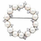 Circle Brooch Mounting for Pearls