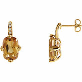 Citrine & Diamond Earrings
