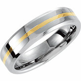 Cobalt 6mm Band with 14kt Yellow Inlay