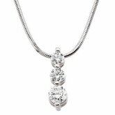 Diamond 3 Stone Necklace