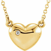 Diamond Accented Heart Necklace or Center Mounting