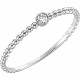 Diamond Bead Design Ring