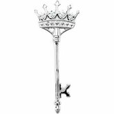 Diamond Crown Key Pendant or Necklace