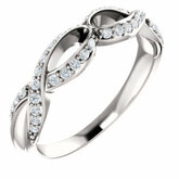 Diamond Infinity-Style Anniversary Band or Mounting