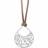 Diamond Scroll Pendant or Necklace