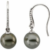 Diamond Semi-mount Dangle Earrings