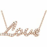 Diamond "Love" Necklace