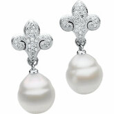 Earring Mounting  for Large Pearl & Diamonds