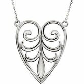 Filigree Design Heart  Pendant or Necklace
