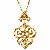 Fleur-De-Lis Decorative Dangle Pendant or Necklace