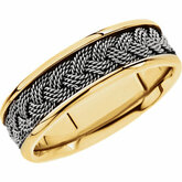 Hand-Woven 7mm Two-Tone Comfort Fit Band