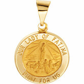 Hollow Oval Our Lady of Fatima Medal