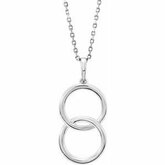 Interlocking Circle Necklace or Pendant