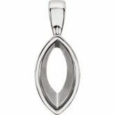 Marquise Tapered Bezel Pendant Mounting