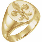 Men's Fleur-de-lis Signet Ring