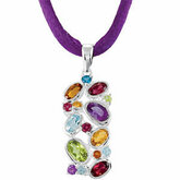 Multi-Gemstone Pendant or Necklace