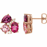 Multi-Gemstone & Diamond Cluster Earrings or Mounting