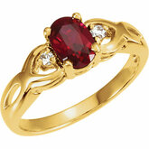 Oval Accented Ring Mounting