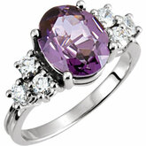 Oval Accented Ring Mounting