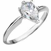 Pear 6-Prong V-End Solitaire Ring Mounting