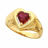 Ring Mounting for Heart-Shape Gemstone