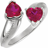 Ring Mounting for Heart Shape for Gemstones